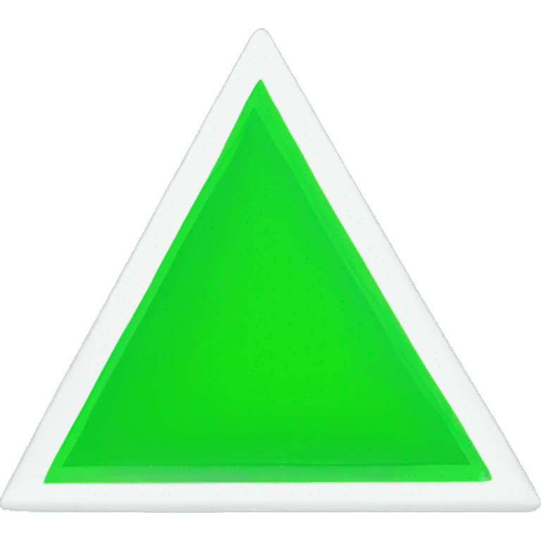 completely green triangle filled flat emoji