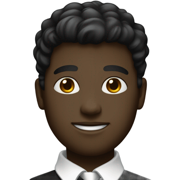 create a black with white collar and socks  emoji