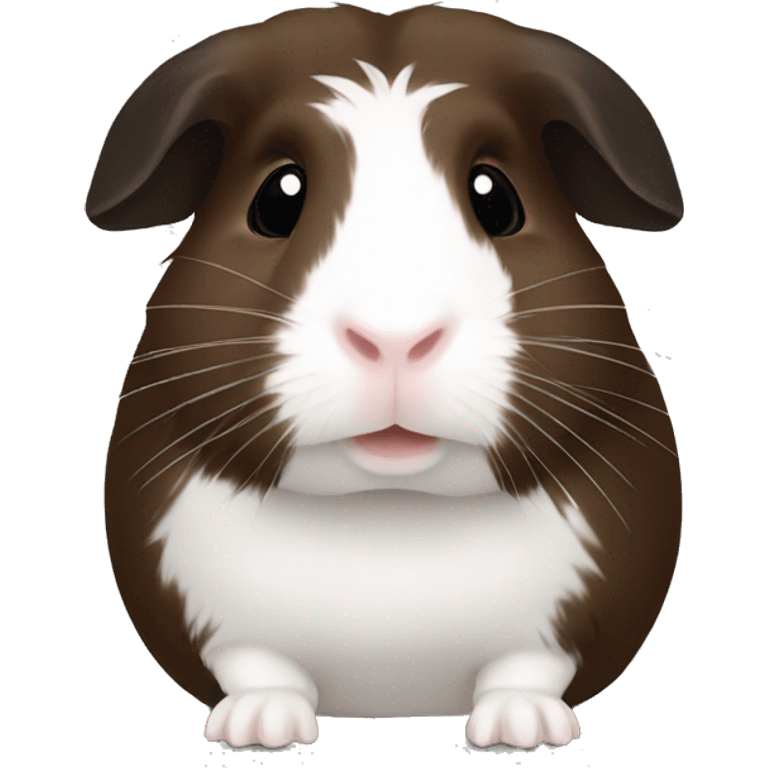 Guineapig dark brown white emoji