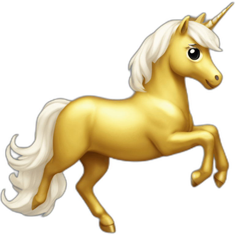 unicornio dorado emoji