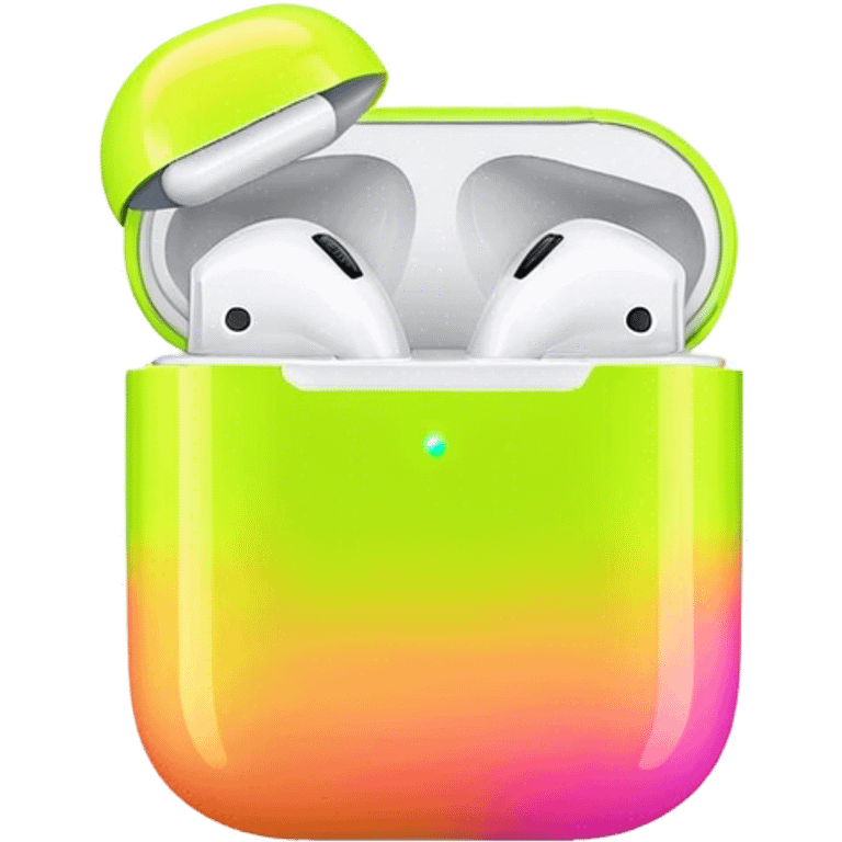 Neon colors airpods emoji