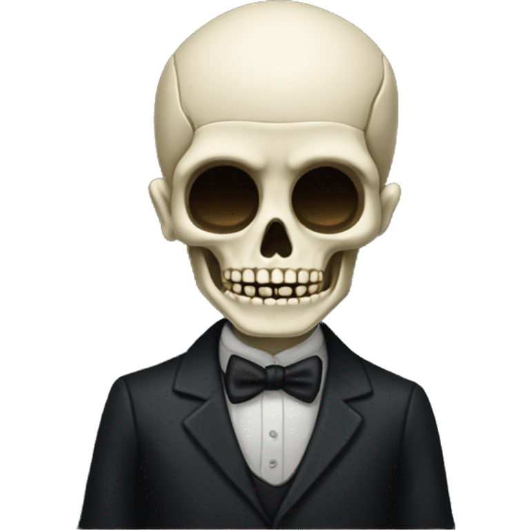 skeleton with a godfather like suit emoji