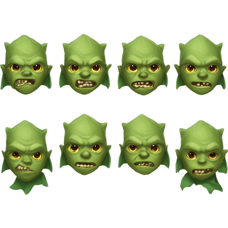 Goblins head wearing a cape emoji