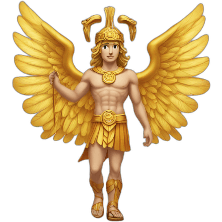 Hermes mythologic god with wings sandals emoji