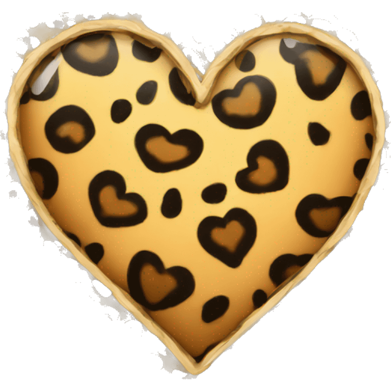 Heart with leopard pattern emoji