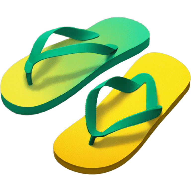 A flip flop with yellow teeth  emoji