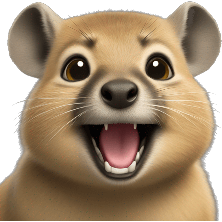 Hyrax smiling  emoji