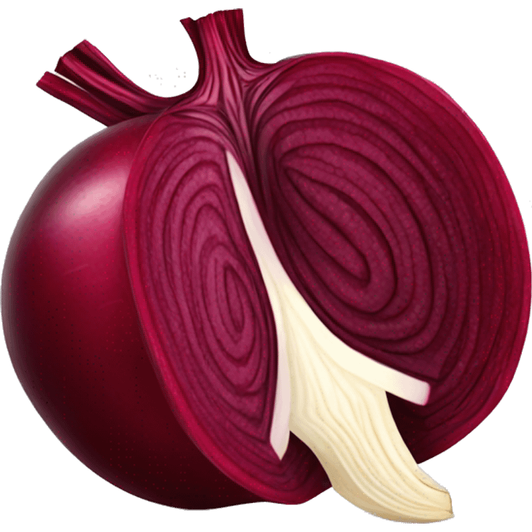 Beetroot sliced open, so red emoji