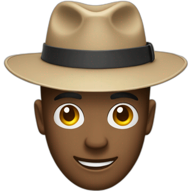 fedora with safari flaps emoji