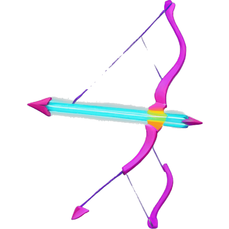 bow and arrow with neon highlights emoji