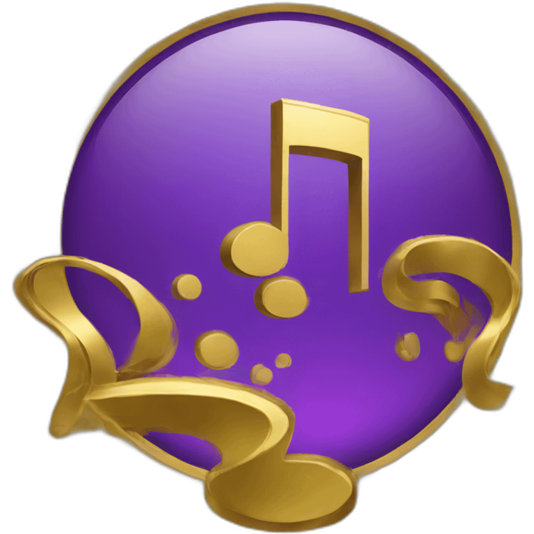 Golden Spotify logo emoji