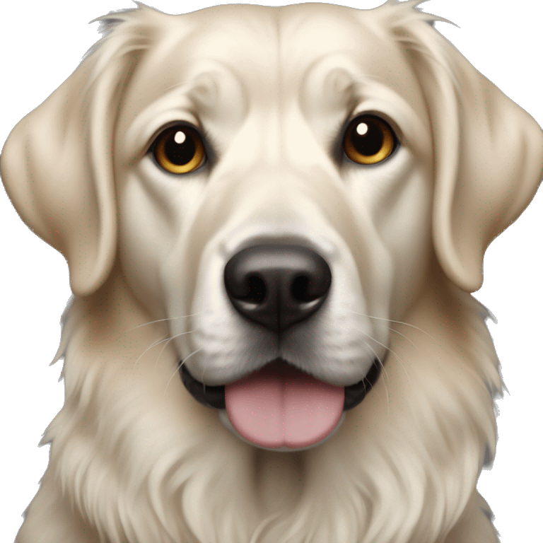 realistic dog portrait focus emoji