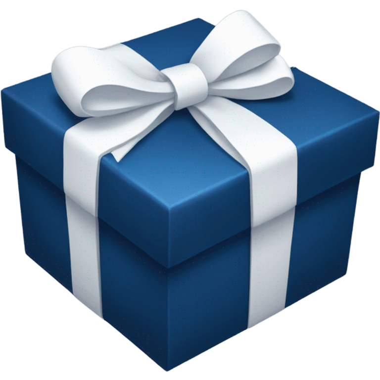 dark blue gift box with white bow emoji