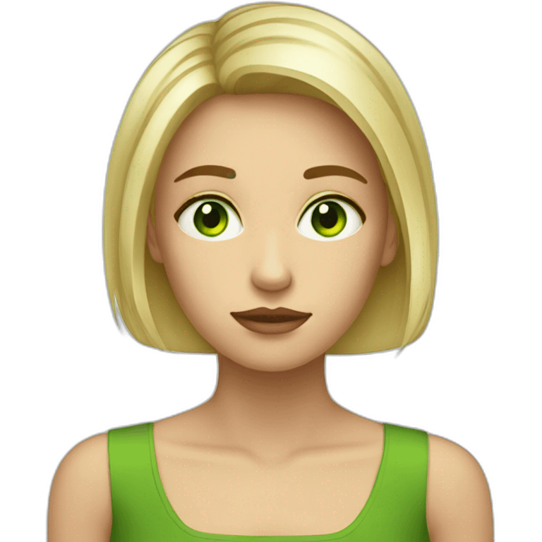 triste-blond-girl-short-hair-with-green-eyes emoji