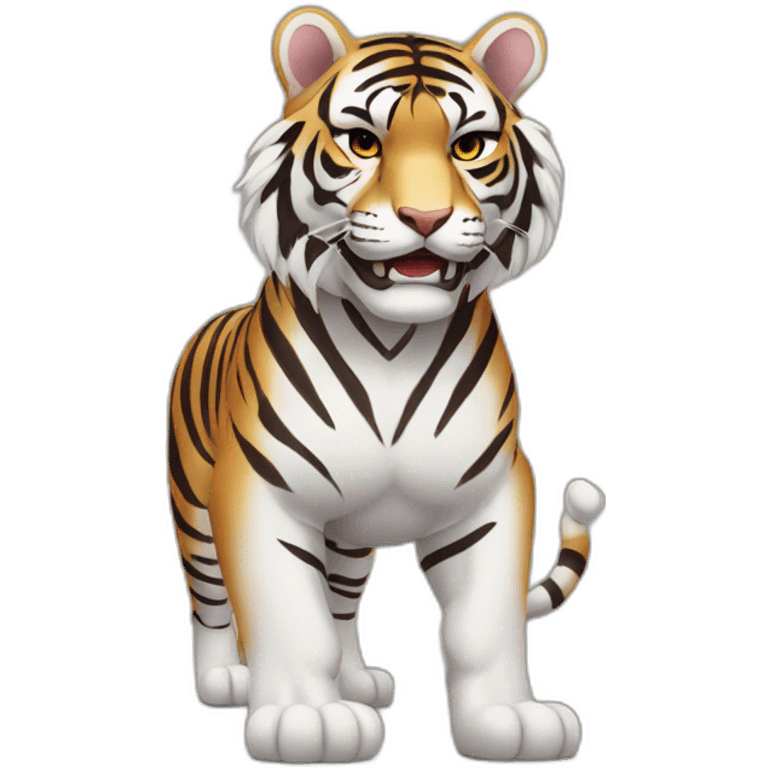 Tigre en 2 patas muy fuerte emoji