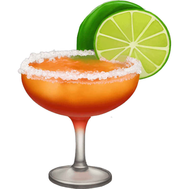 Spicy margarita with tahin rim emoji