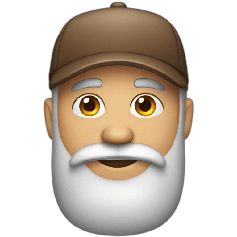 man with cap and large brown beard emoji