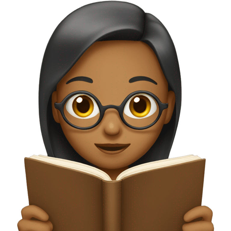 a girl reading emoji