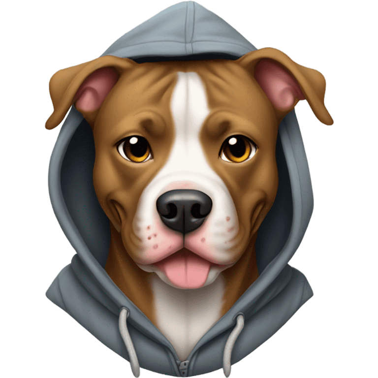 Pitbull wearing hoodie  emoji