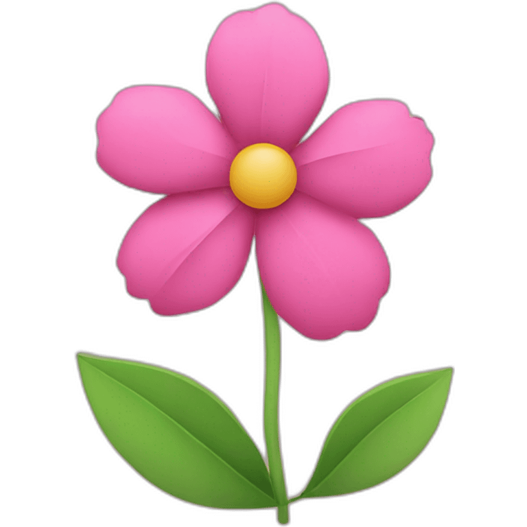 paper green flower pink emoji