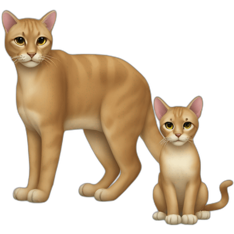 cat and puma emoji