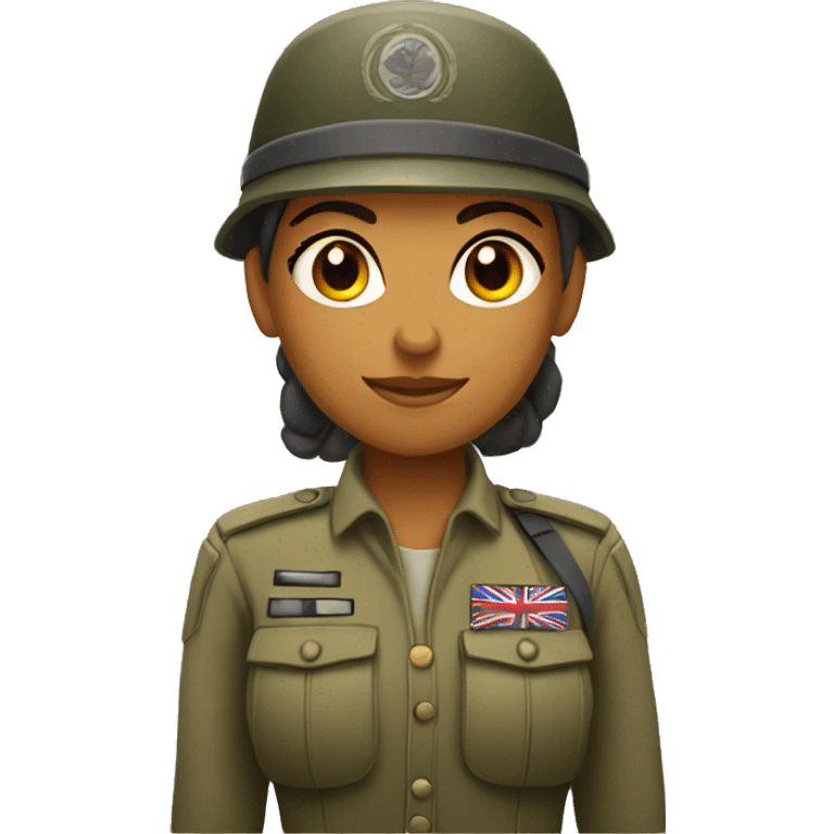 a female soldier emoji