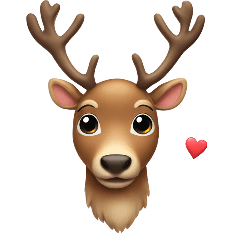 reindeer with love  emoji