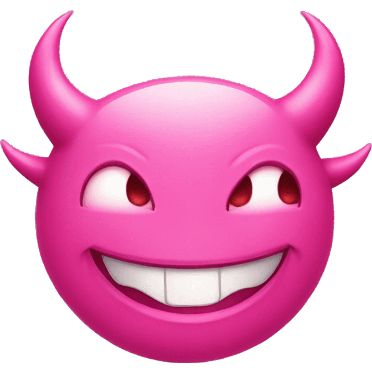 pink smiling devil, heart eyes emoji