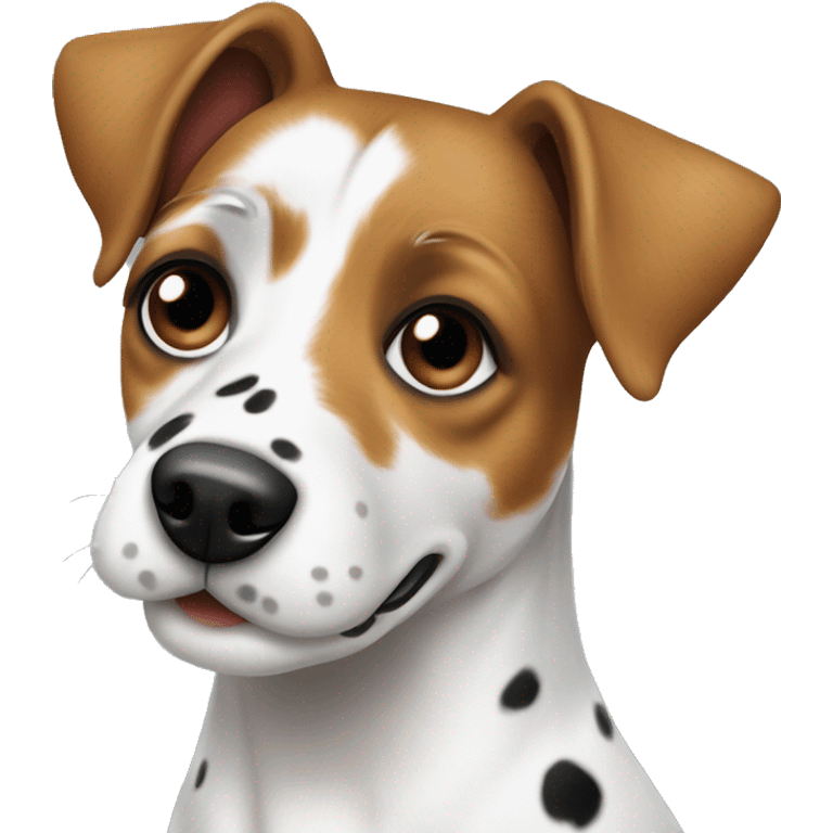 A small Jack Russell Dalmatian dog emoji