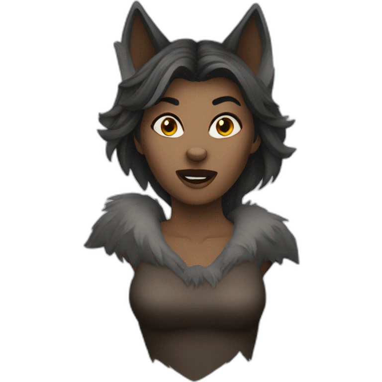 Female werewolf  emoji