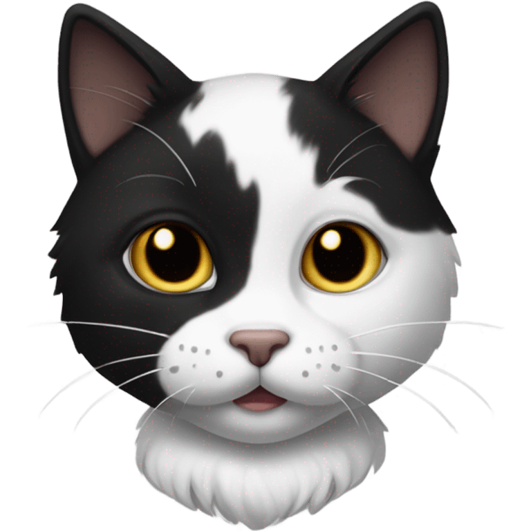 Black and white cat emoji