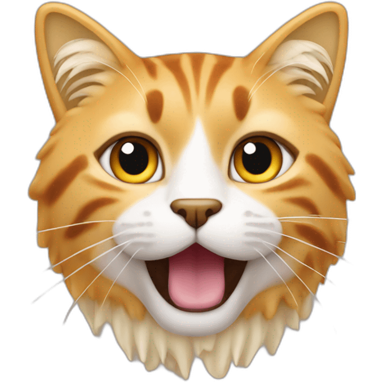 Poutine sur un chat emoji