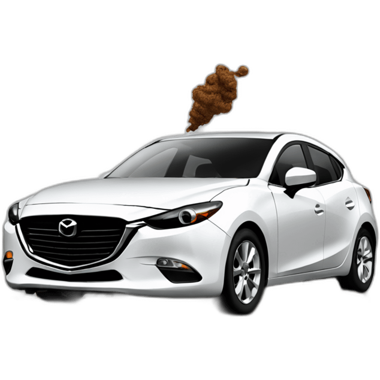 mazda 3 with poop emoji