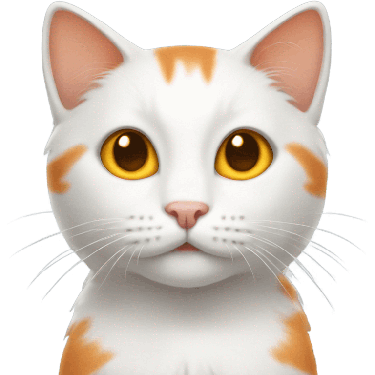 White and orange kitty cat emoji