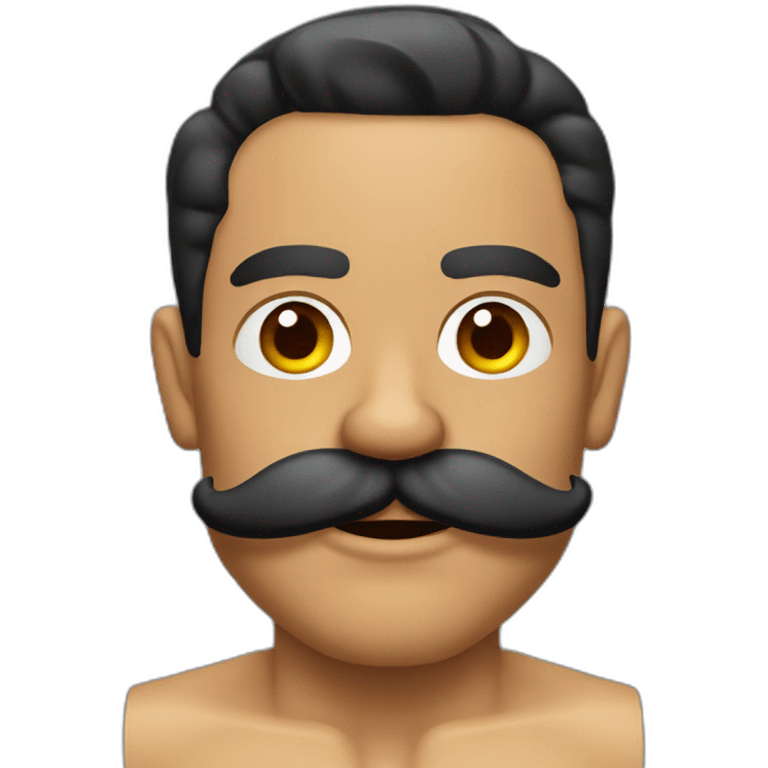 Muscles mustache expressive Cuban man emoji