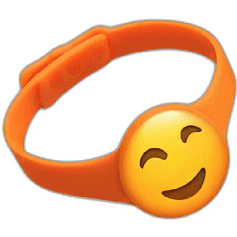 Orange Rubber Bracelet emoji