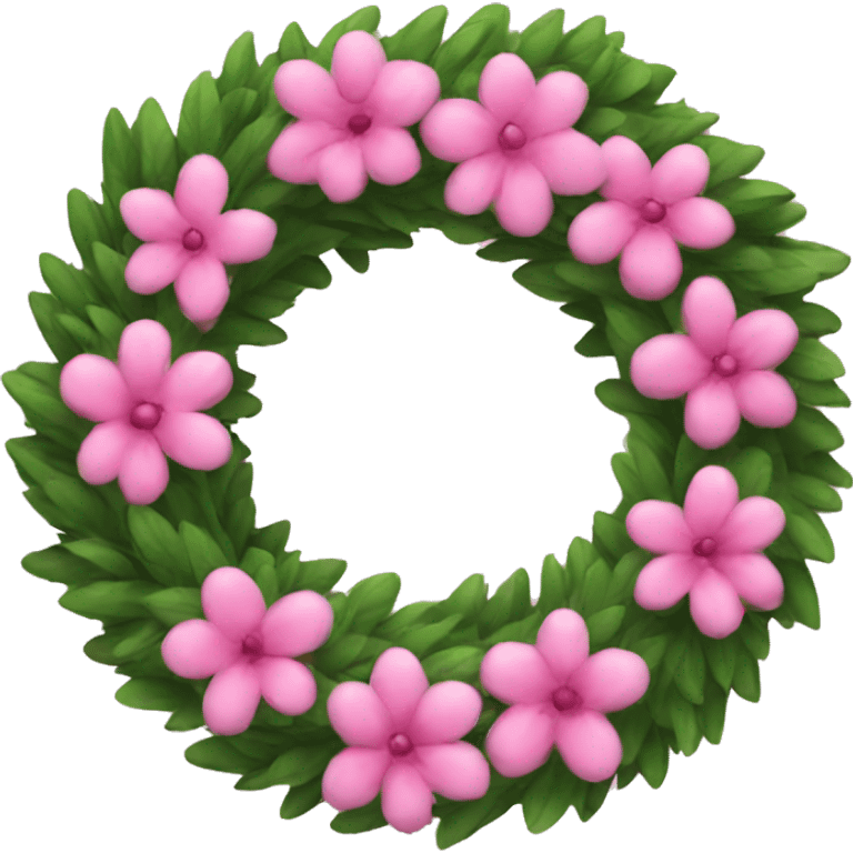 Wreath with pink decoration  emoji