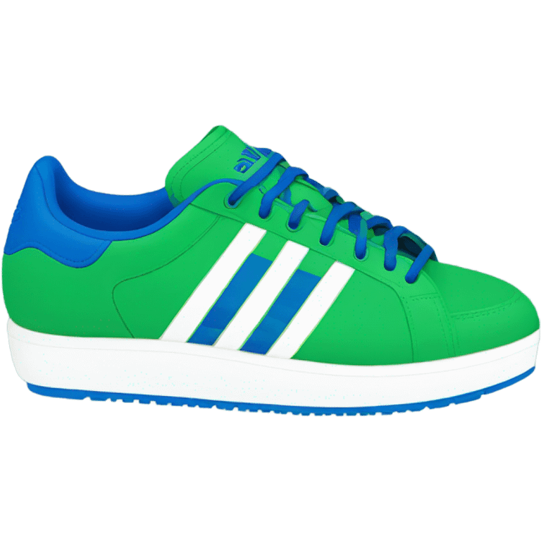 green and blue playform adidas emoji