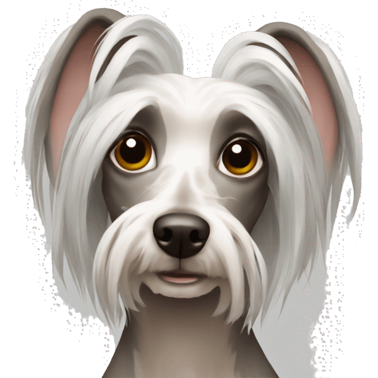 Chinese crested dog emoji