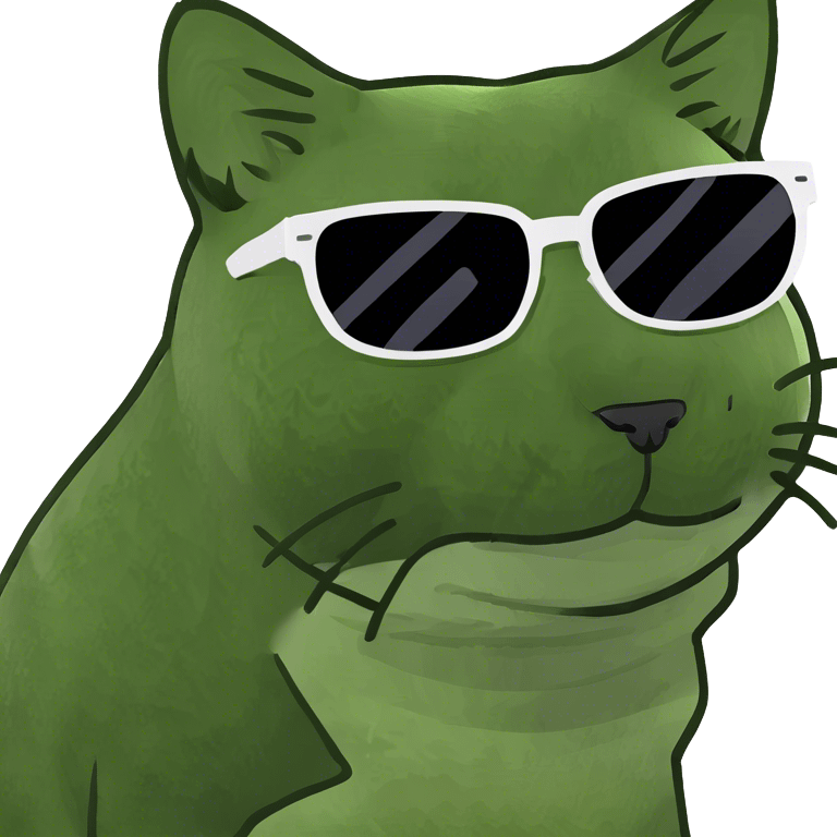 Cat with sunglasses emoji