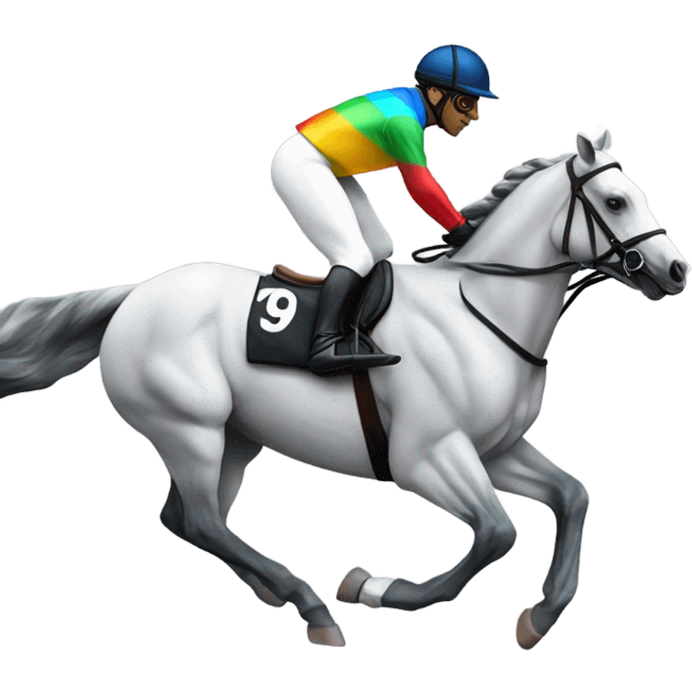 jockey riding a horse emoji