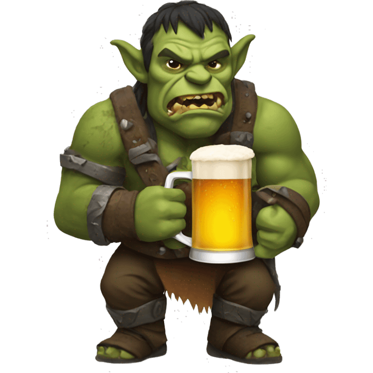 orc with beer emoji