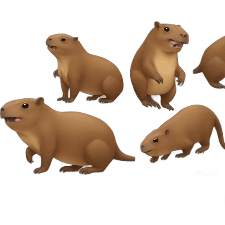 Capibara sur dinosaure emoji