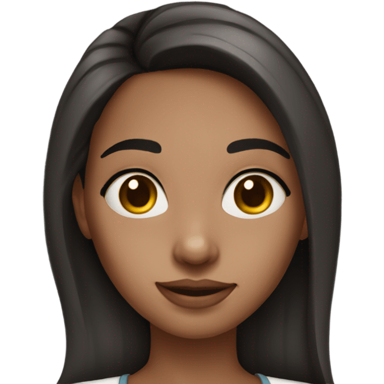 brunette girl with nose stud emoji