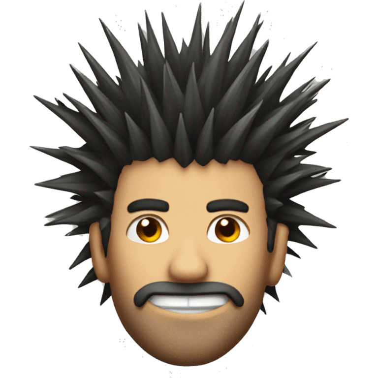 Spiky hair, man emoji