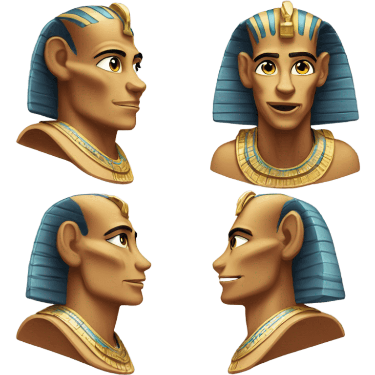 egyptian sphinx with chad meme face emoji