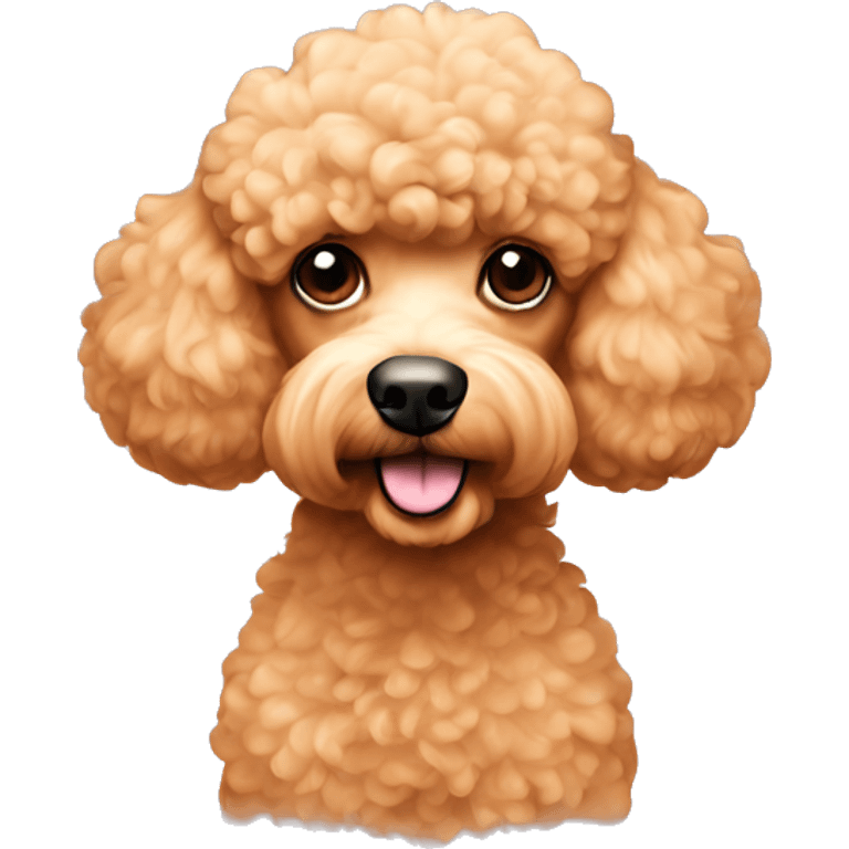 apricot poodle with round cut emoji