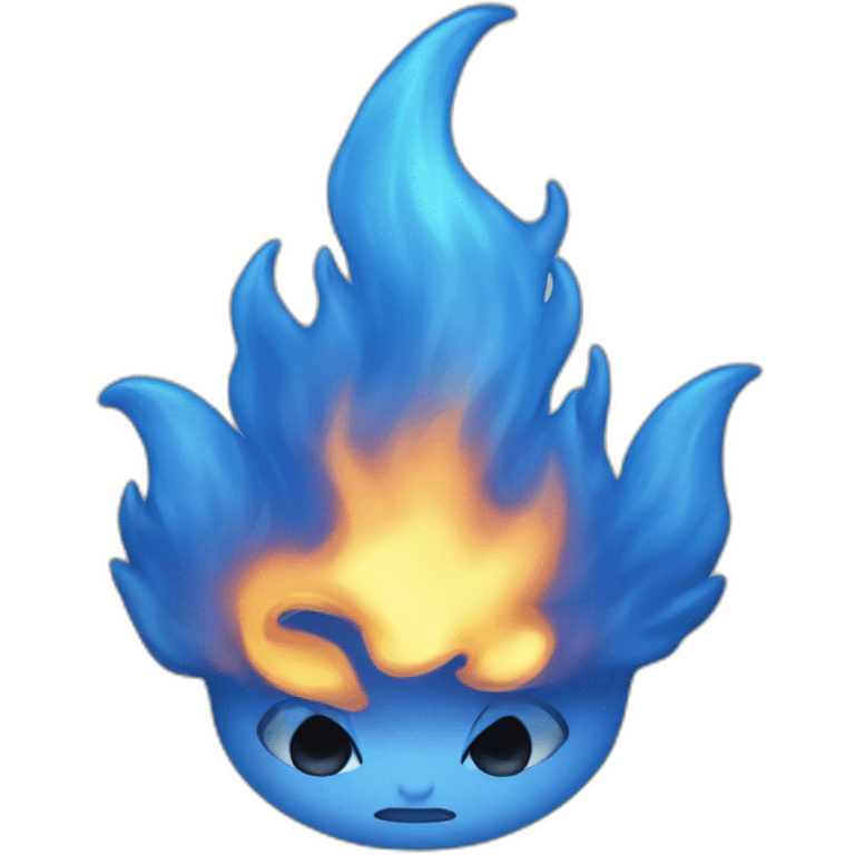 little blue spirit flame emoji