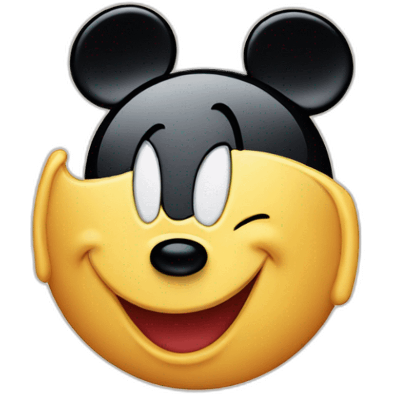 Disney logo with Mickey Mouse waving emoji