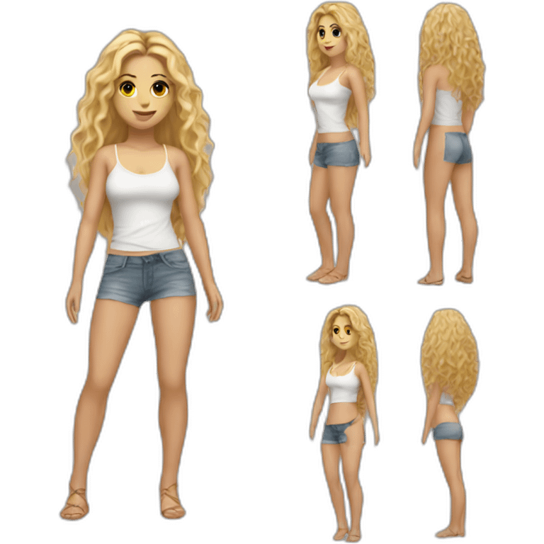 shakira realistic body emoji